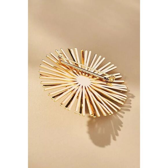 Anthropologie The Restored Vintage Collection: Spoke Flower Brooch - Picture 4 of 5